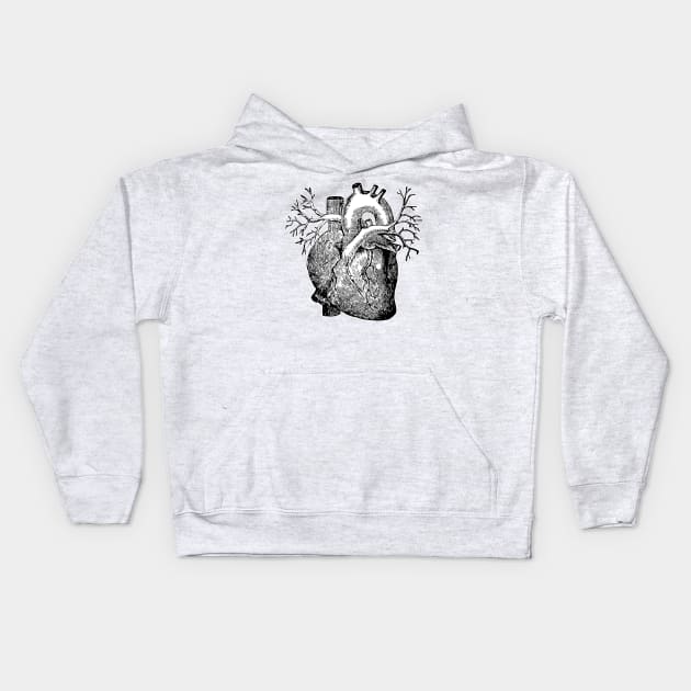 Anatomical heart 2.0 Kids Hoodie by euglenii